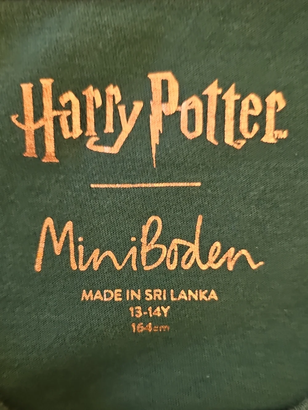Harry Potter Mini Boden Green Kids' Platform 9¾ Sequin Tee. #283
